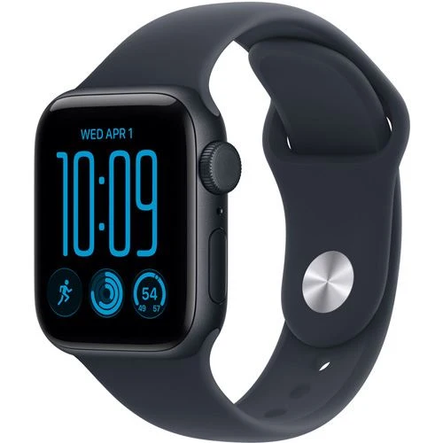 Apple Watch SE 3 Cellular 2026 - 40mm - Alumínio Meia-noite | Sport Band - Azul Navy - S/M
