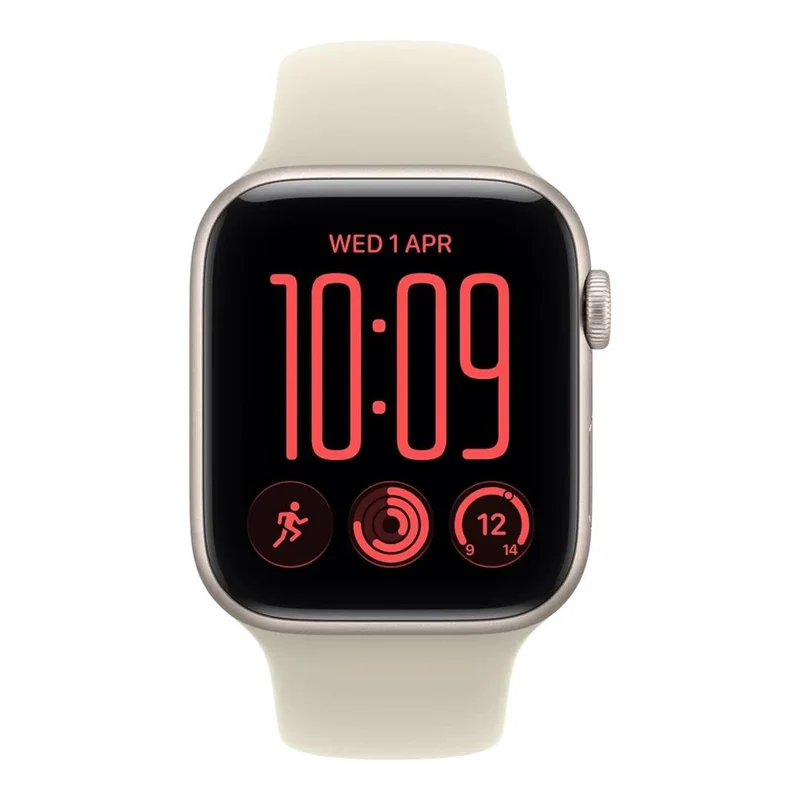 Apple Watch SE 3 GPS + Cellular 44mm Starlight Aluminium Case with Sand Sport Band M/L