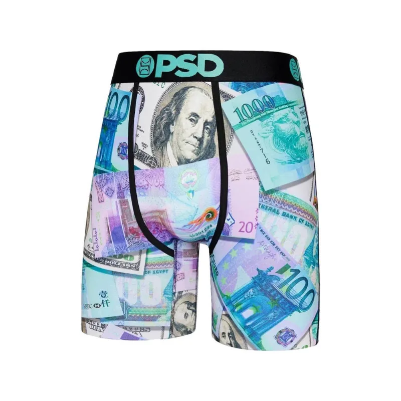 Boxer Briefs psd World Currency para homens xl