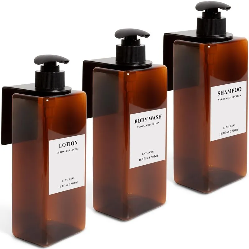 Dispensador De Shampoo E Condicionador La Via Casa 500ml X3
