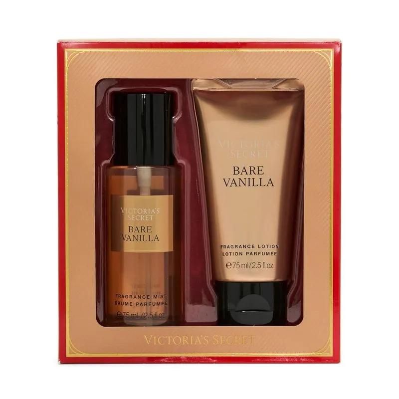 Victoria Secret Loção E Fragrância Bare Vanilla Kit Viagem