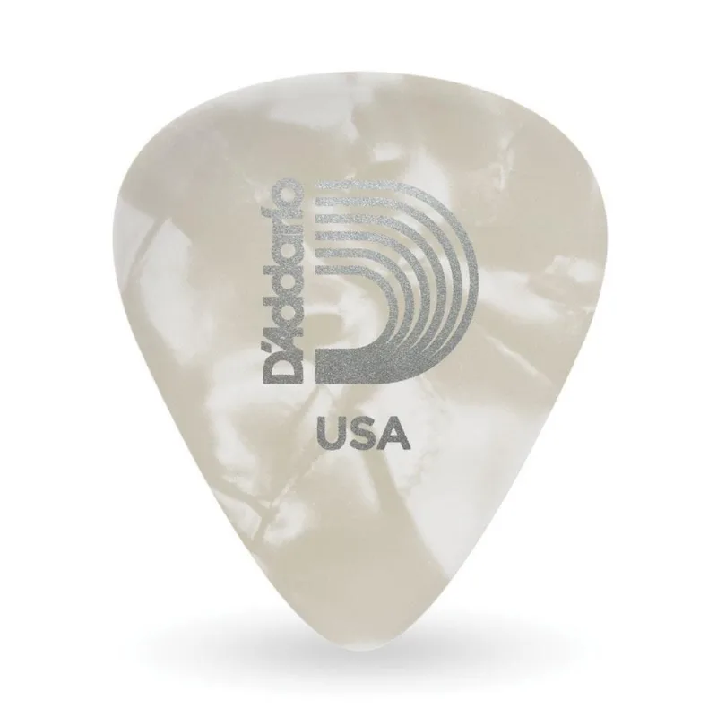 Palheta Celulóide Branca Perolada Leve D Addario 1cwp2-10 [f035]