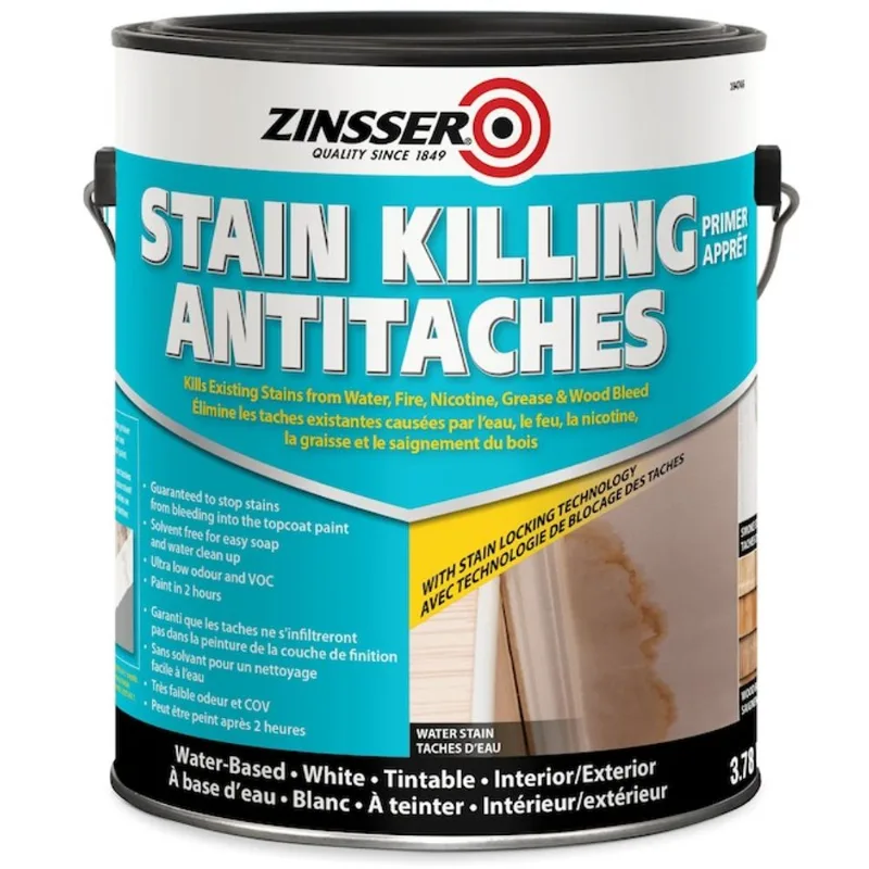 Zinsser 3.78 L High Hiding Water Based Stain Killing Primer - White
