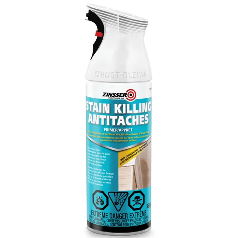 Zinsser Stain Killer 369-gr White Stain-Sealing Latex Primer Spray Paint