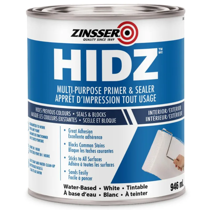 Zinsser Hidz 946 ml Water Based All Purpose Primer - White