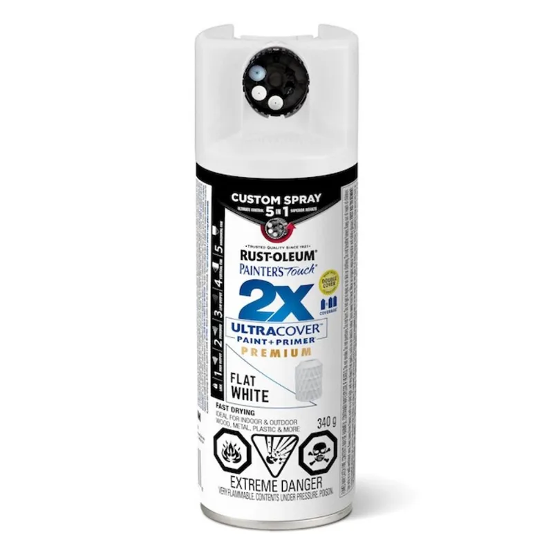 Rust-Oleum Painter's Touch 340-g 5 in 1 Matte White Spray Paint and Primer