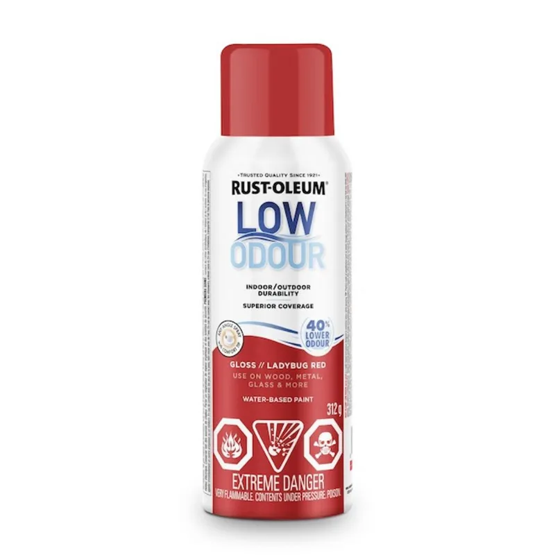 Rust-Oleum 312-g Water-Based Low Odour Gloss Ladybug Red Spray Paint