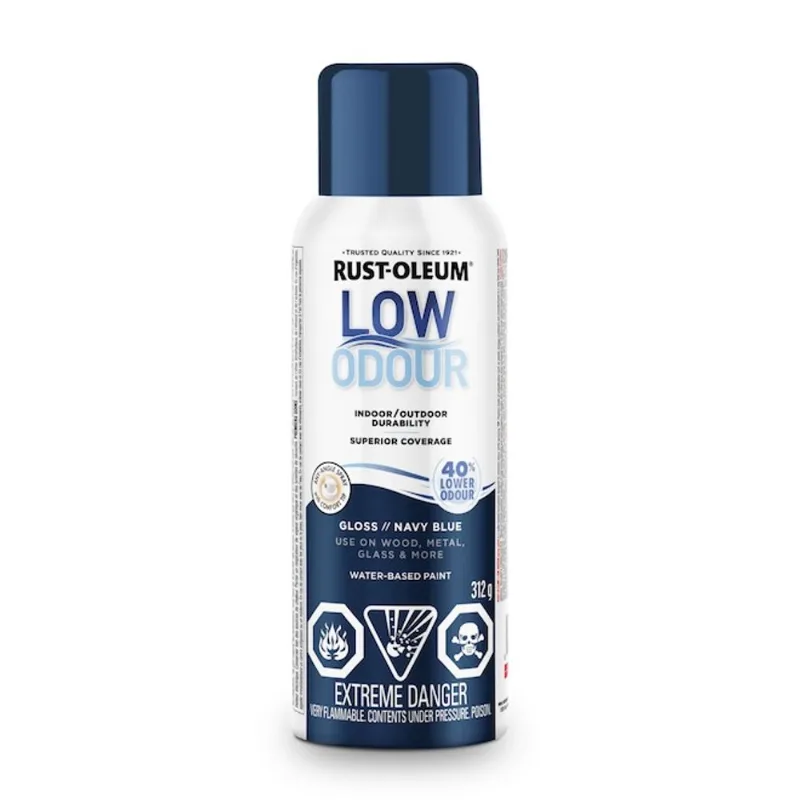 Rust-Oleum 312-g Water-Based Low Odour Gloss Navy Blue Spray Paint
