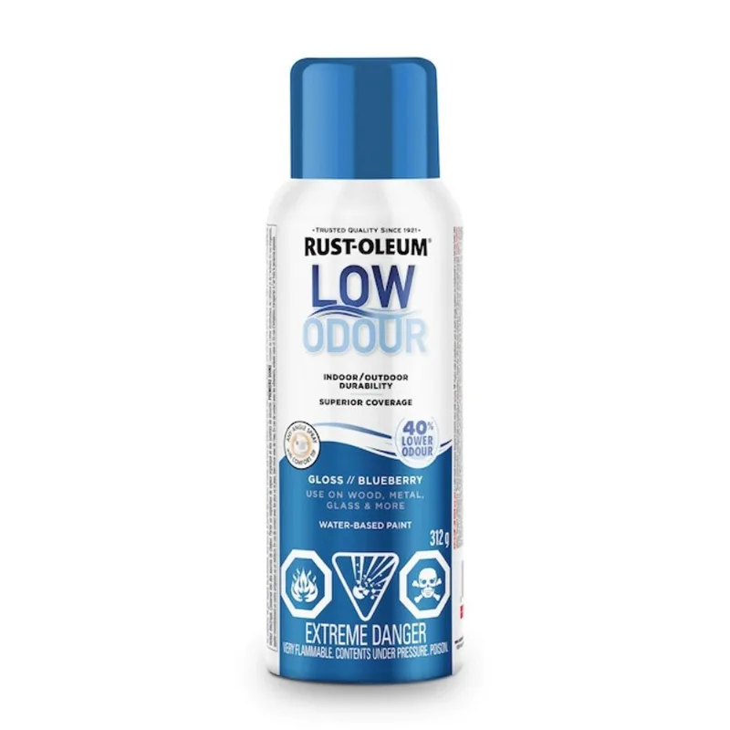 Rust-Oleum 312-g Water-Based Low Odour Gloss Blueberry Blue Spray Paint