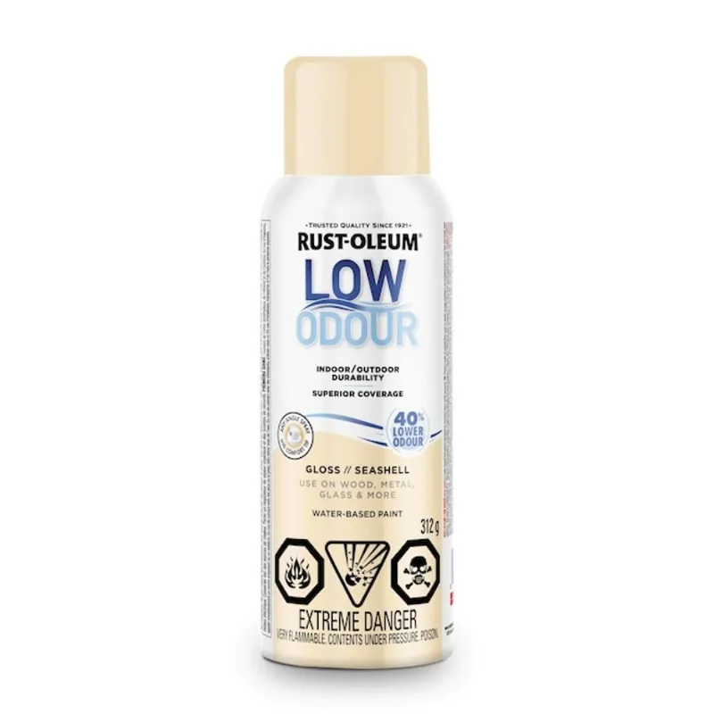 Rust-Oleum 312-g Water-Based Low Odour Gloss Seashell White Spray Paint