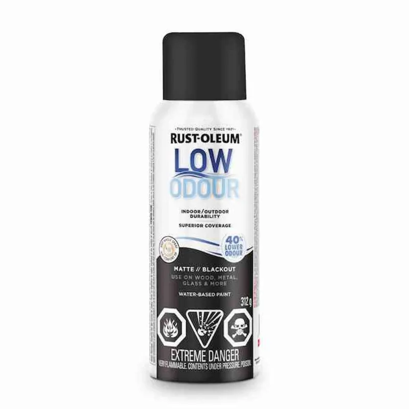 Rust-Oleum 312-g Water-Based Low Odour Matte Black Spray Paint