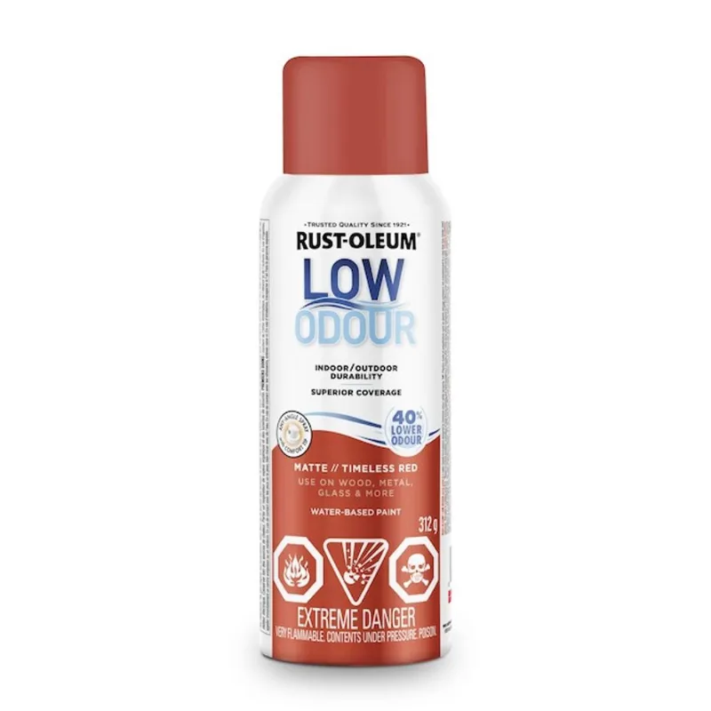 Rust-Oleum 312-g Water-Based Low Odour Matte Red Spray Paint