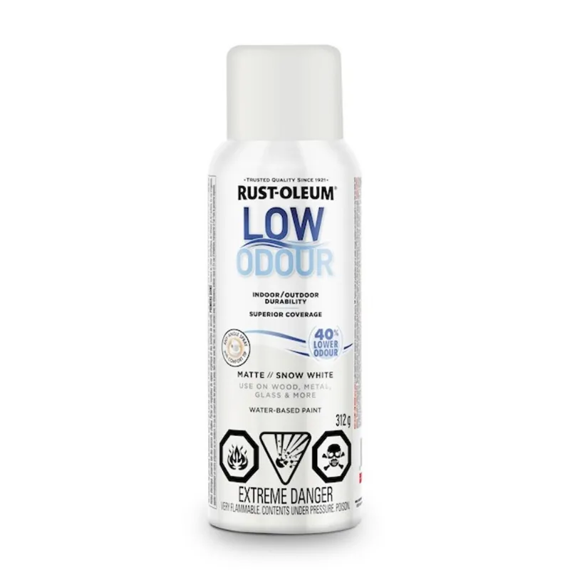 Rust-Oleum 312-g Water-Based Low Odour Matte White Spray Paint