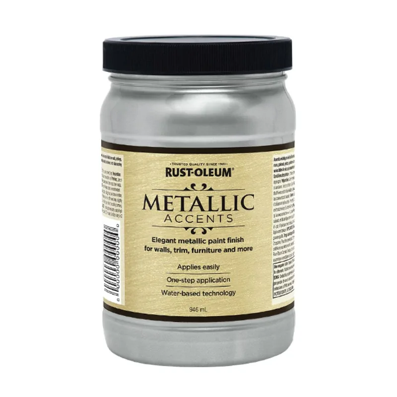 Rust-Oleum 946-ml Sterling Silver Water-Based Metallic Accents Paint