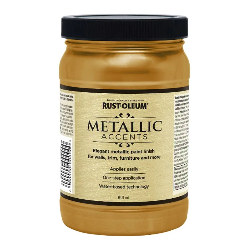 Rust-Oleum 946-ml Soft Gold Water-Based Metallic Accents Paint