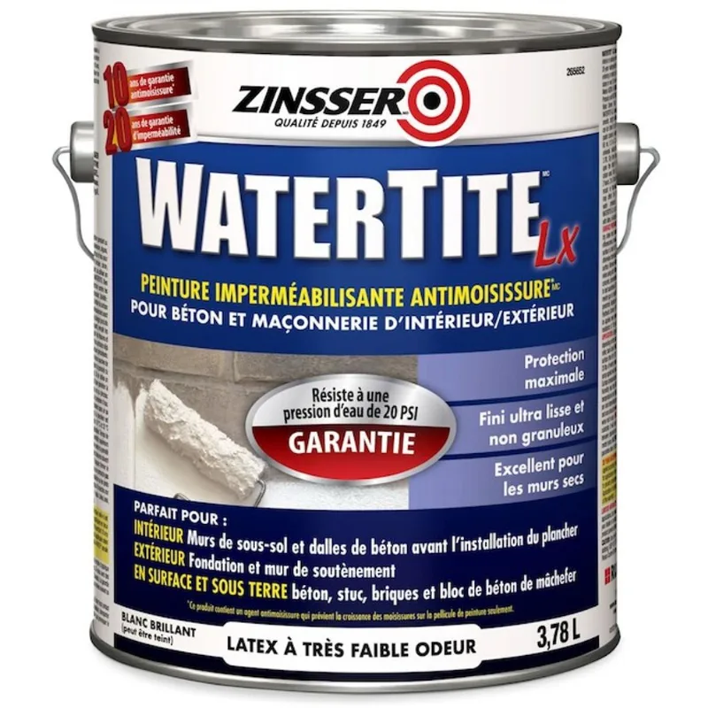 Zinsser 3.7-L Mold/Mildew Proof/Waterproofing Latex Paint - White