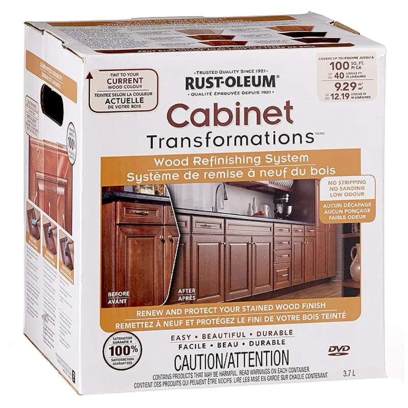 Rust-Oleum Cabinet Transformations Wood Refinishing Kit - Low Odour - Water-Based - 3.7 L