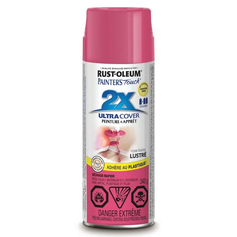 Ultra Cover 2X Spray Paint - Interior/Exterior - Berry Pink - Glossy