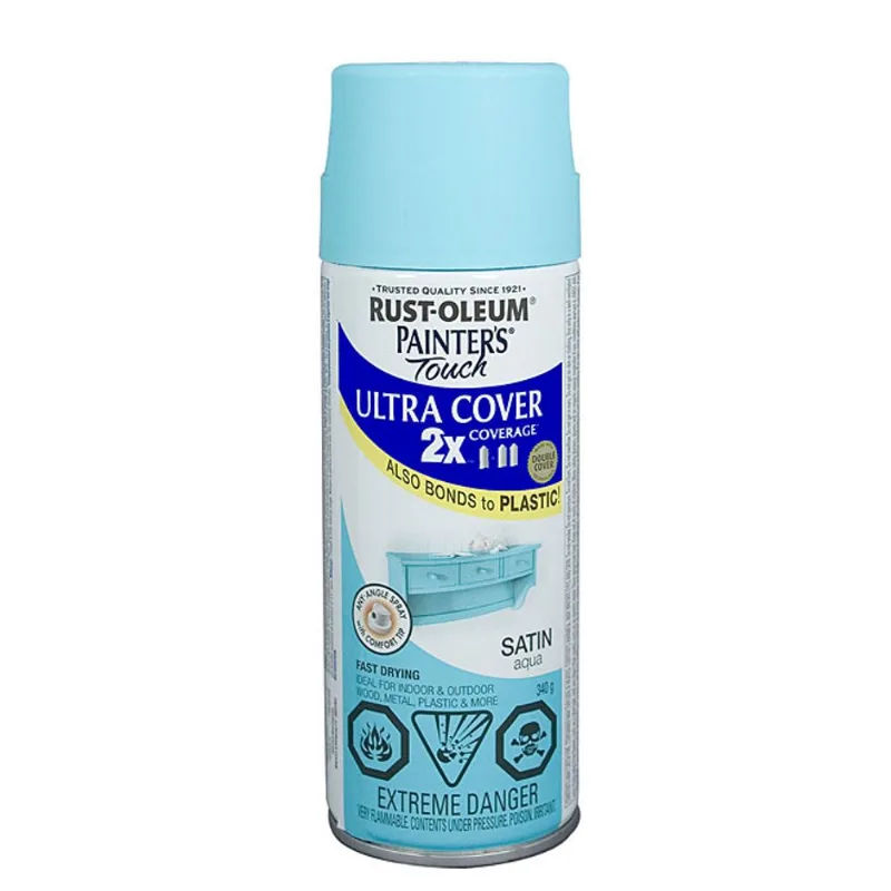 Ultra Cover 2X Spray Paint - Interior/Exterior - 340 g - Aqua - Satin