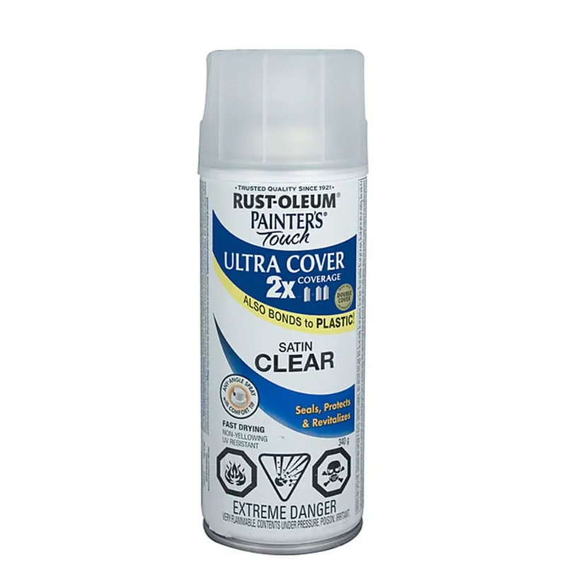 Ultra Cover 2X Spray Paint - Interior/Exterior - 340 g - Clear - Satin