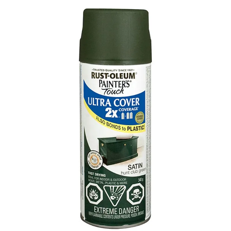Ultra Cover 2X Spray Paint - Interior/Exterior - 340 g - Hunt Club Green - Satin