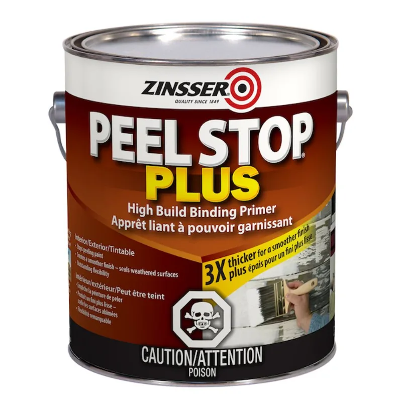 Zinsser Peel Stop Plus Bonding Primer for Interior and Exterior Tintable White - 3.78 L