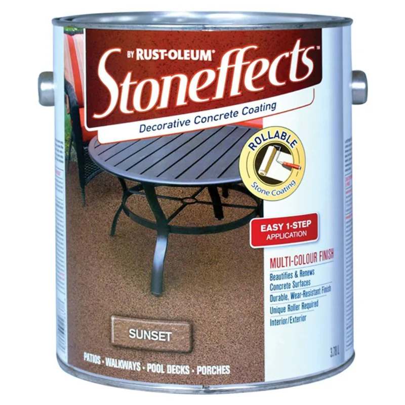 Rust-Oleum Stoneffects Decorative Concrete Coating - Sunset - Interior and Exterior - 3.78 L