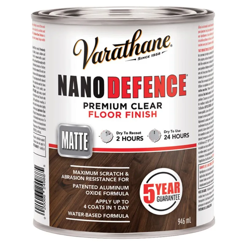 Varathane Nano Defence 946-ml Water-Based Matte Clear Premium Floor Finish