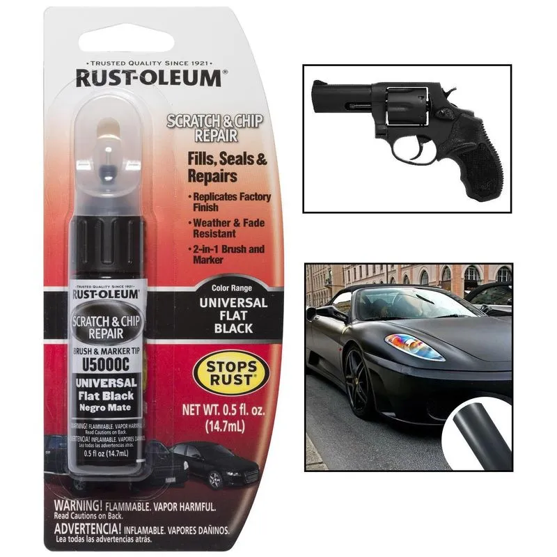 Caneta Preta Fosco Para Retoque Carro/armas Rust-oleum
