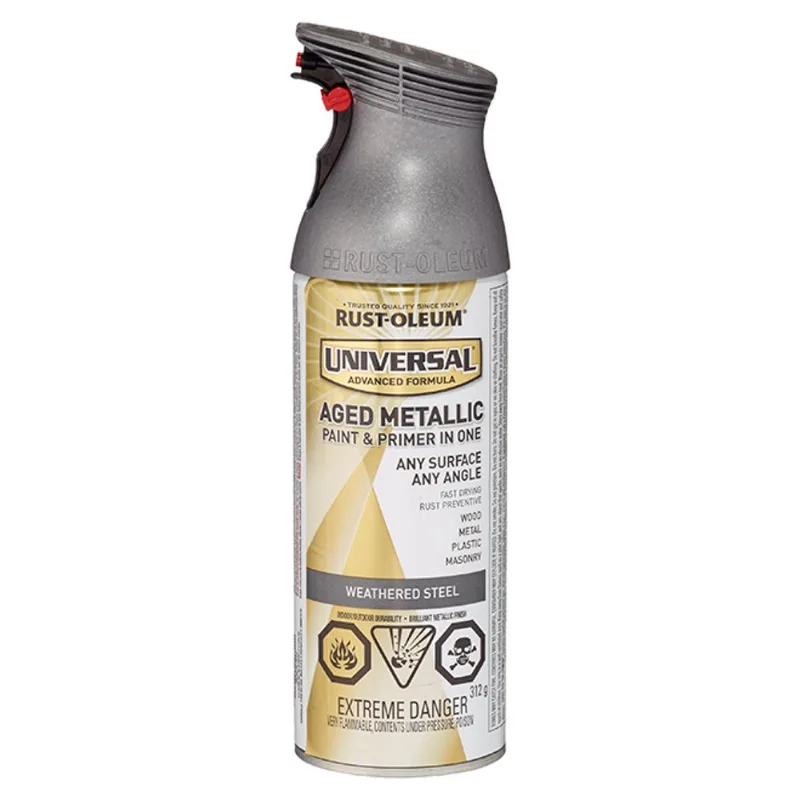 Rust-Oleum - Int/Ext Paint - ''Aged Metal'' - Aerosol - 312 g - Weathered Steel