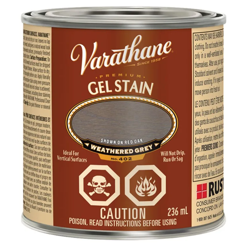 Varathane 236-ml Oil-Modified Weathered Grey Interior Premium Gel Stain