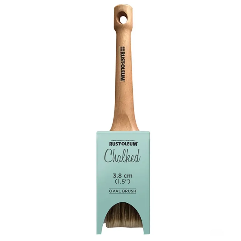 Rust-Oleum Chalked Paint Brush - Polyester - Oval - 1 1/2-in W - Wood Handle
