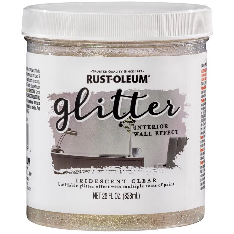 Pintura De Parede Interior Com Glitter Rust-oleum Iridescent Clear 1l