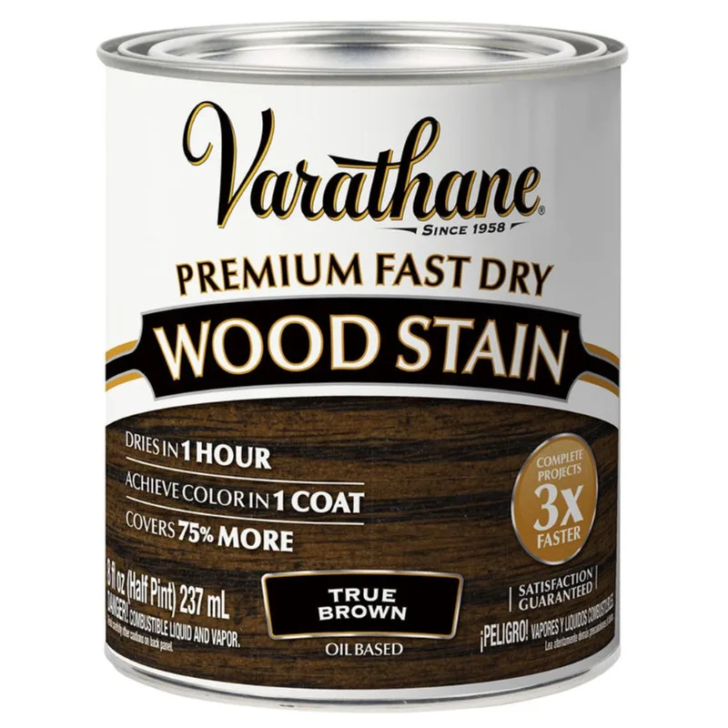 Wood Stain Varathane Premium True Brown À Base De Óleo 237ml (x4)