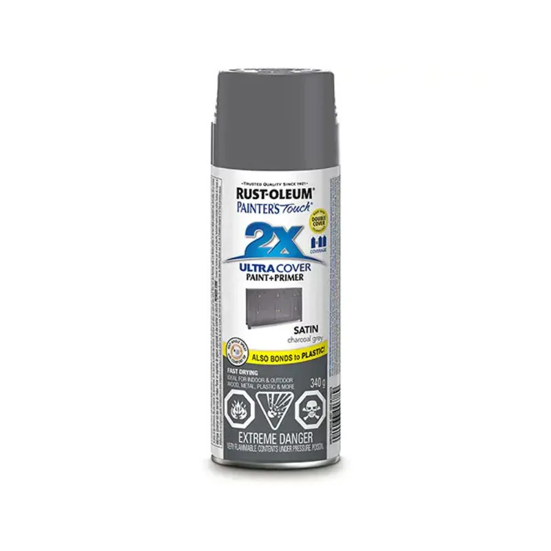 Rust-Oleum Painter's Touch Satin Grey Spray Paint and Primer in One (11 oz)