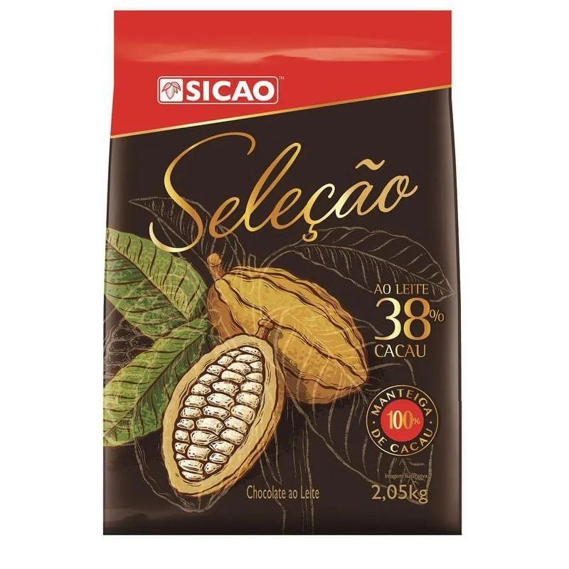 Pacote Chocolate Ao Leite 38% Selecao Sicao 2Kg