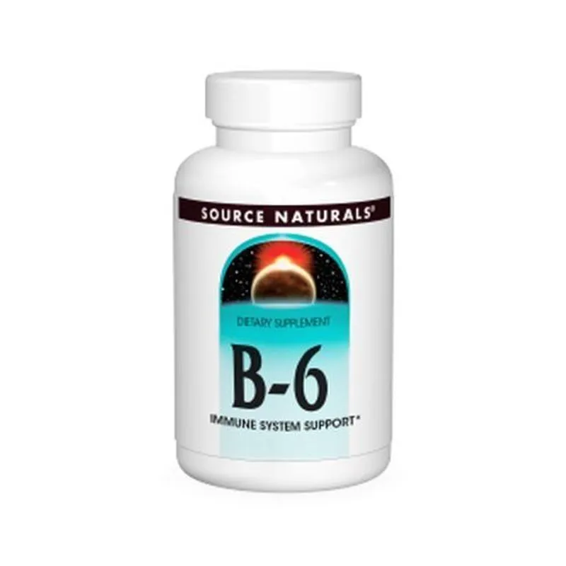 Vitamina B-6 500 Mg Time Release, 50 Comprimidos Por Source Naturals