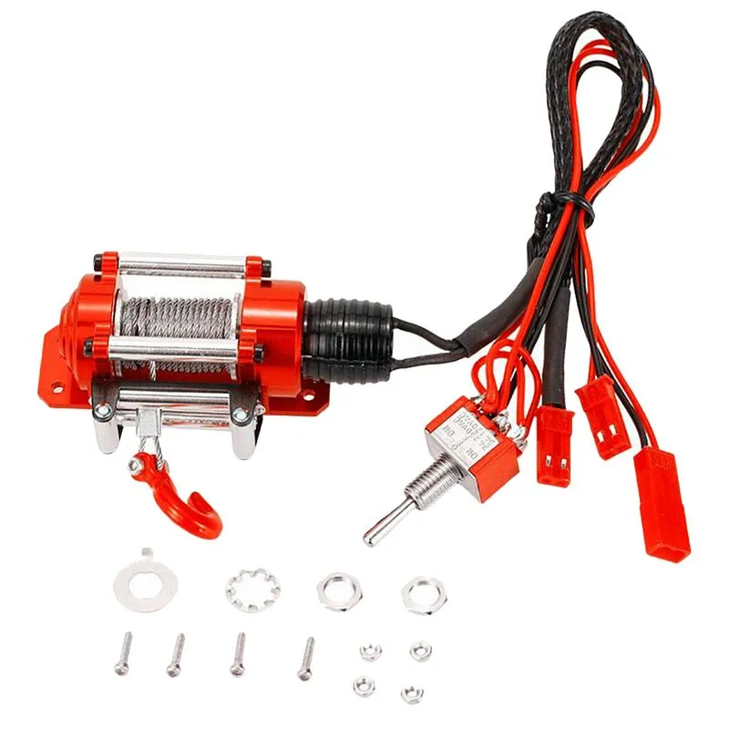 Guincho Automático Com Fio De Aço Para 1/10 Rc Rock Crawler Axial
