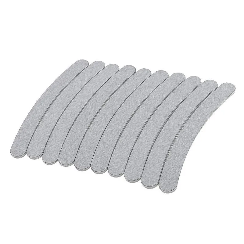 10 Peças De Limas De Unhas Lixa 100/180 Curve Banana Para Unhas