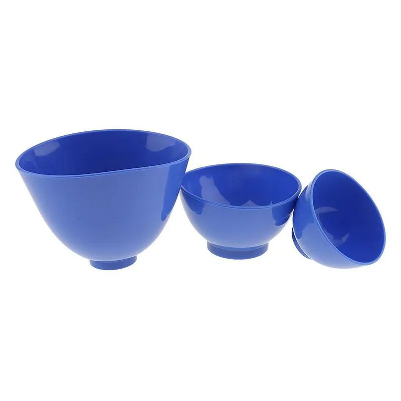 Tigelas De Mistura De Silicone Flexível De 3 Peças Para Laboratório Odontológico