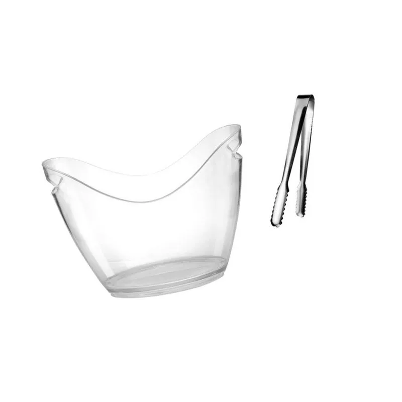 Garrafas De Vinho De Balde De Gelo De Plástico Transparente 4l Ice Cooler Bar