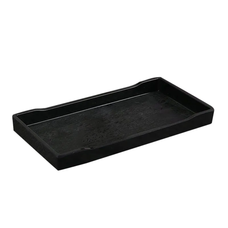 Conjunto De Bolo De Vidro Para Bandeja De Servir Hotel De Melamina Preto