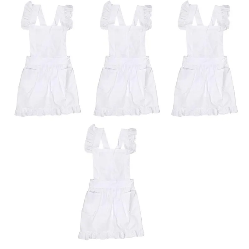 Traje De Bata 4 Peças Vitoriano Avental Avental Empregada Doméstica Renda