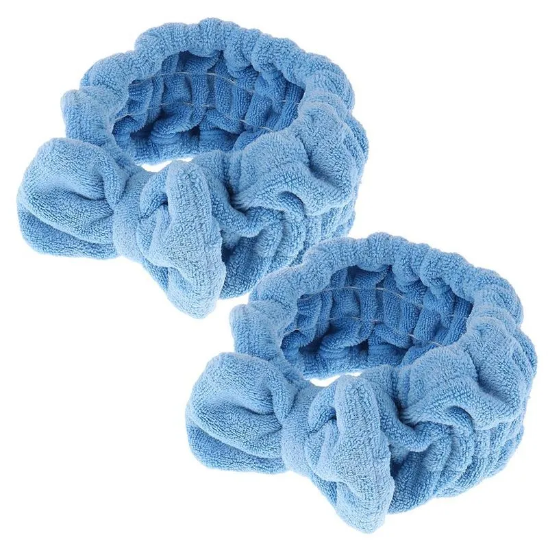 2 Peças Macia Maquiagem Bowknot Cosméticos Chuveiro Banho Spa Elástico