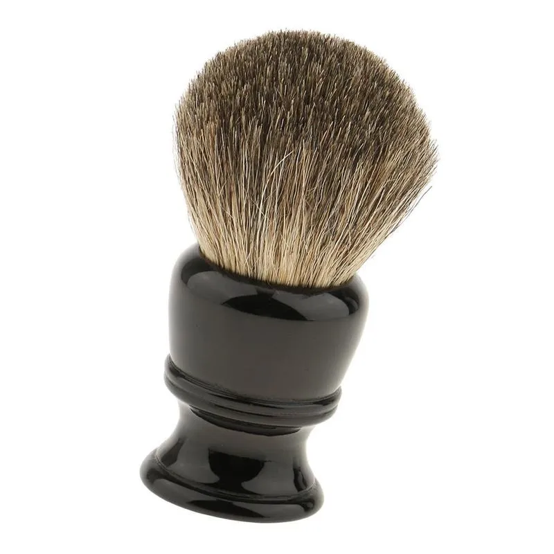 Escova De Barbear Premium Alça De Resina Salão Barbeiro Ferramenta De Barbear
