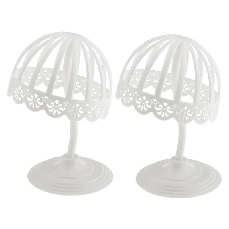2 Peças De Perucas De Cabelo De Plástico Para Boné De Bebê Com Suporte De Armazenamento