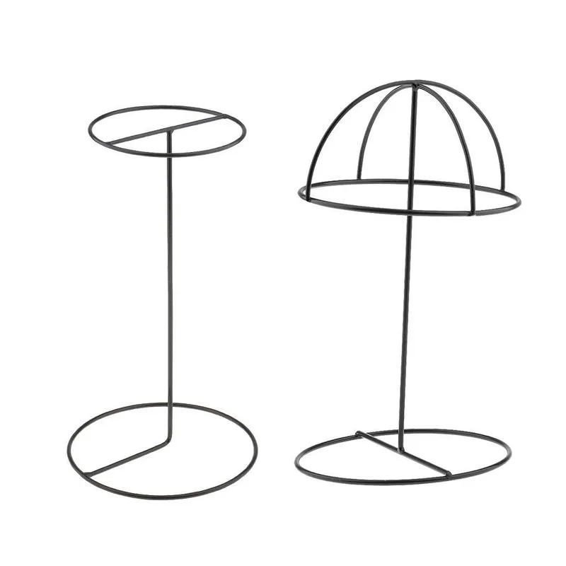 2 Peças De Chapéu De Metal Touca De Armazenamento Suporte De Exibição Perucas De Cabelo Rack
