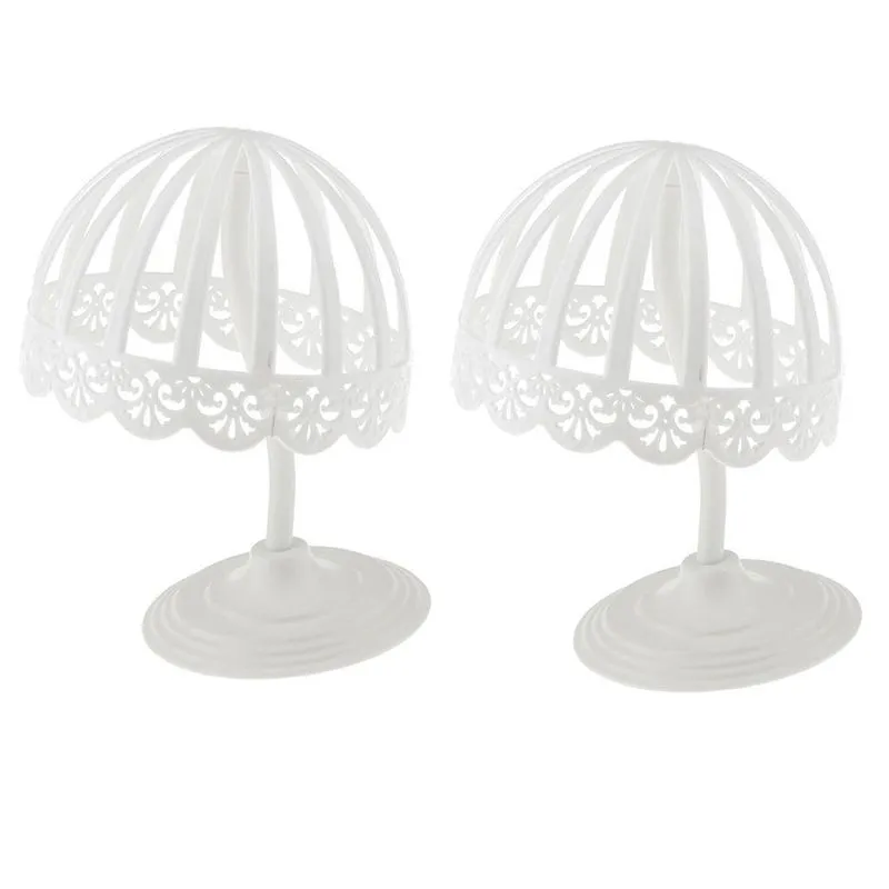2 Peças De Plástico Para Boné De Bebê Suporte De Exibição Perucas De Cabelo Cremalheira