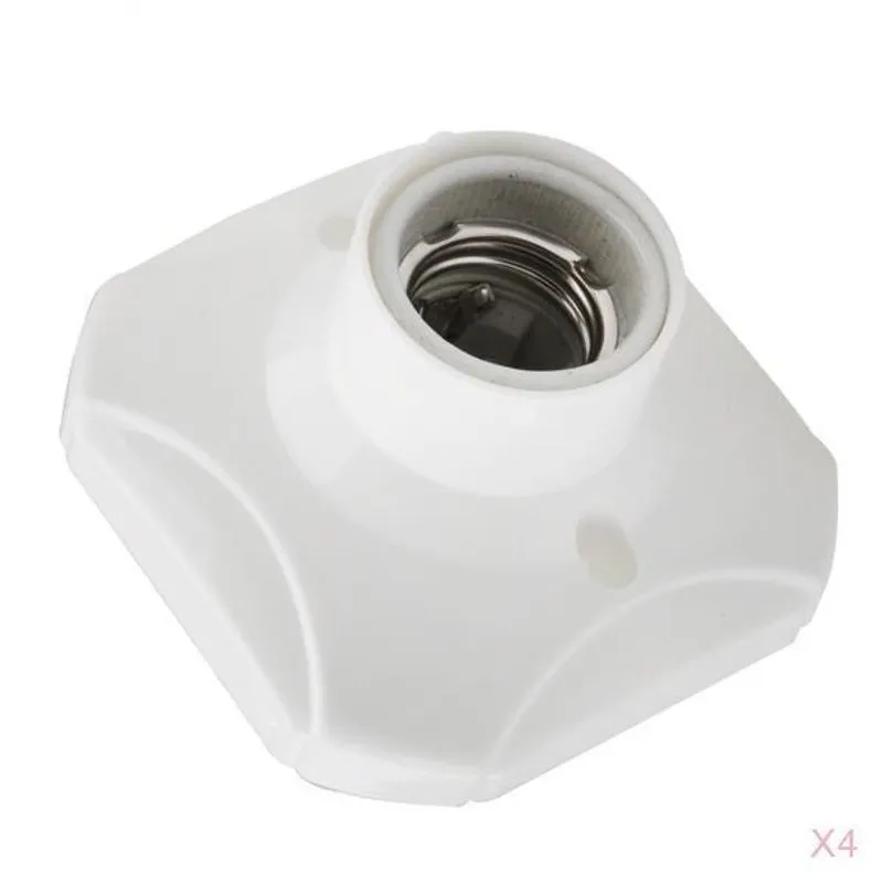 4x Porcelana De Soquete De Lâmpada De Parafuso De Suporte De Lâmpada De Base E27