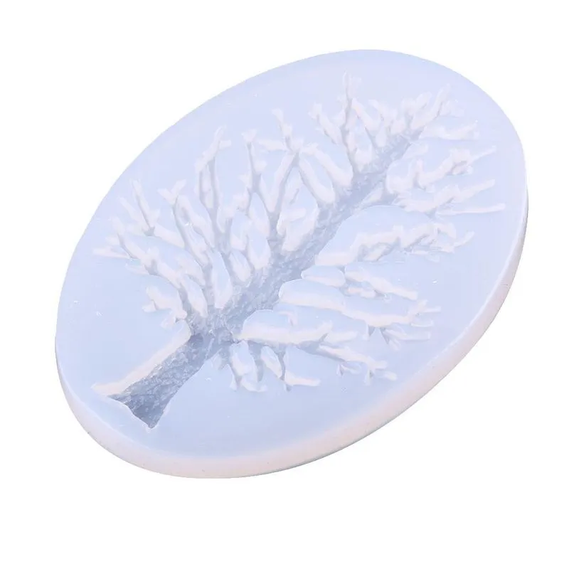 Moldes De Silicone Em Forma De Árvore Para Fabricação De Joias De Fundição De Resina